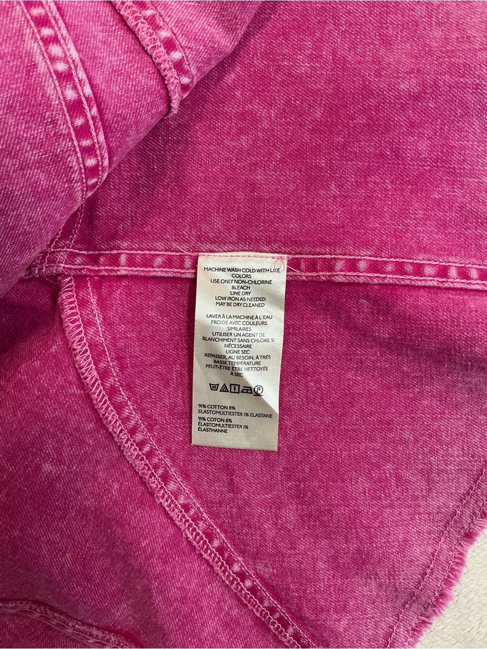 Pilcro Anthropologie Pink Denim Skater Mini Skirt Y2K A-Line Vintage Size 0 - Picture 7 of 11